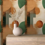 Terracotta & Sage Geometric Harmony - WallCreatives