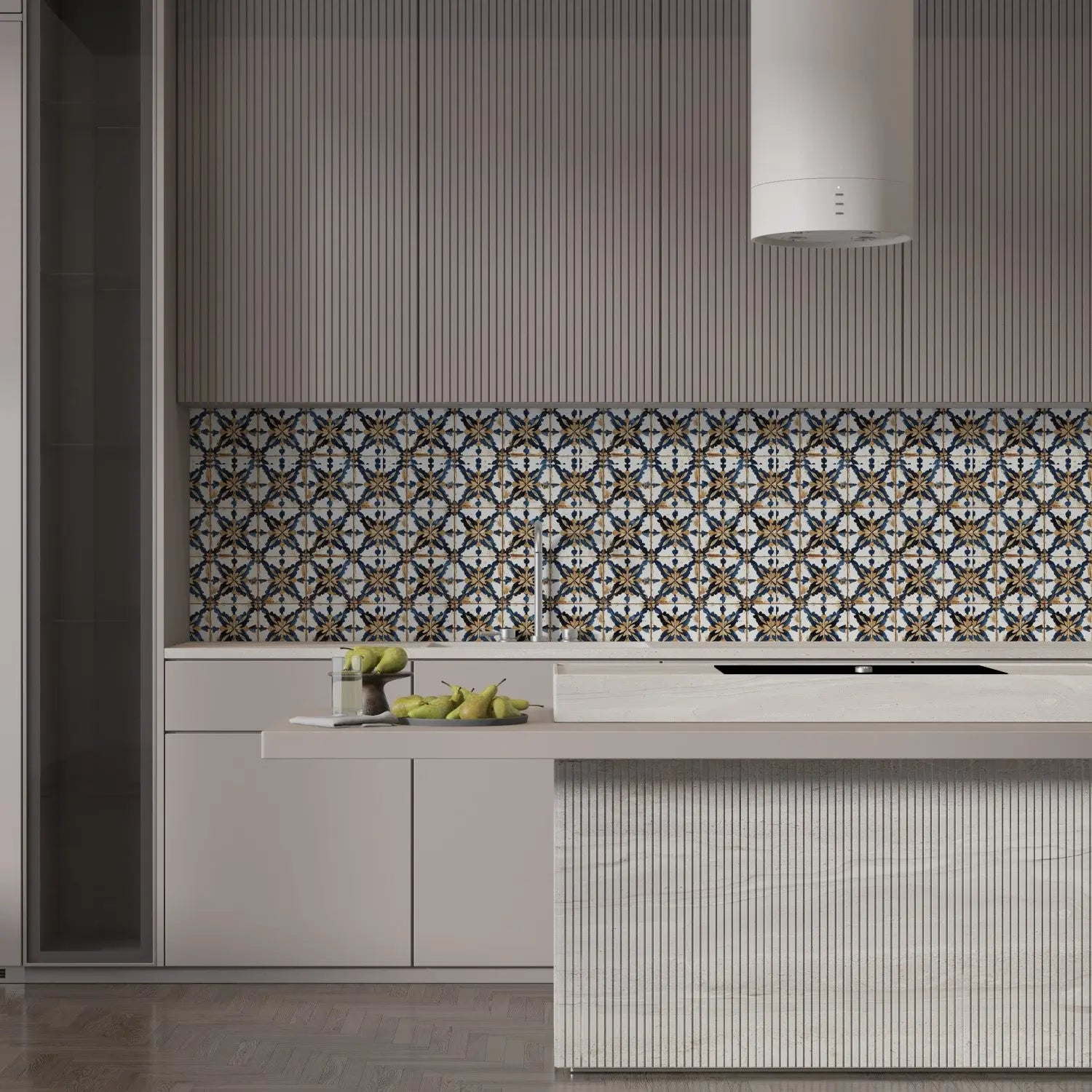 Gilded Cobalt Heritage Tiles WallCreatives