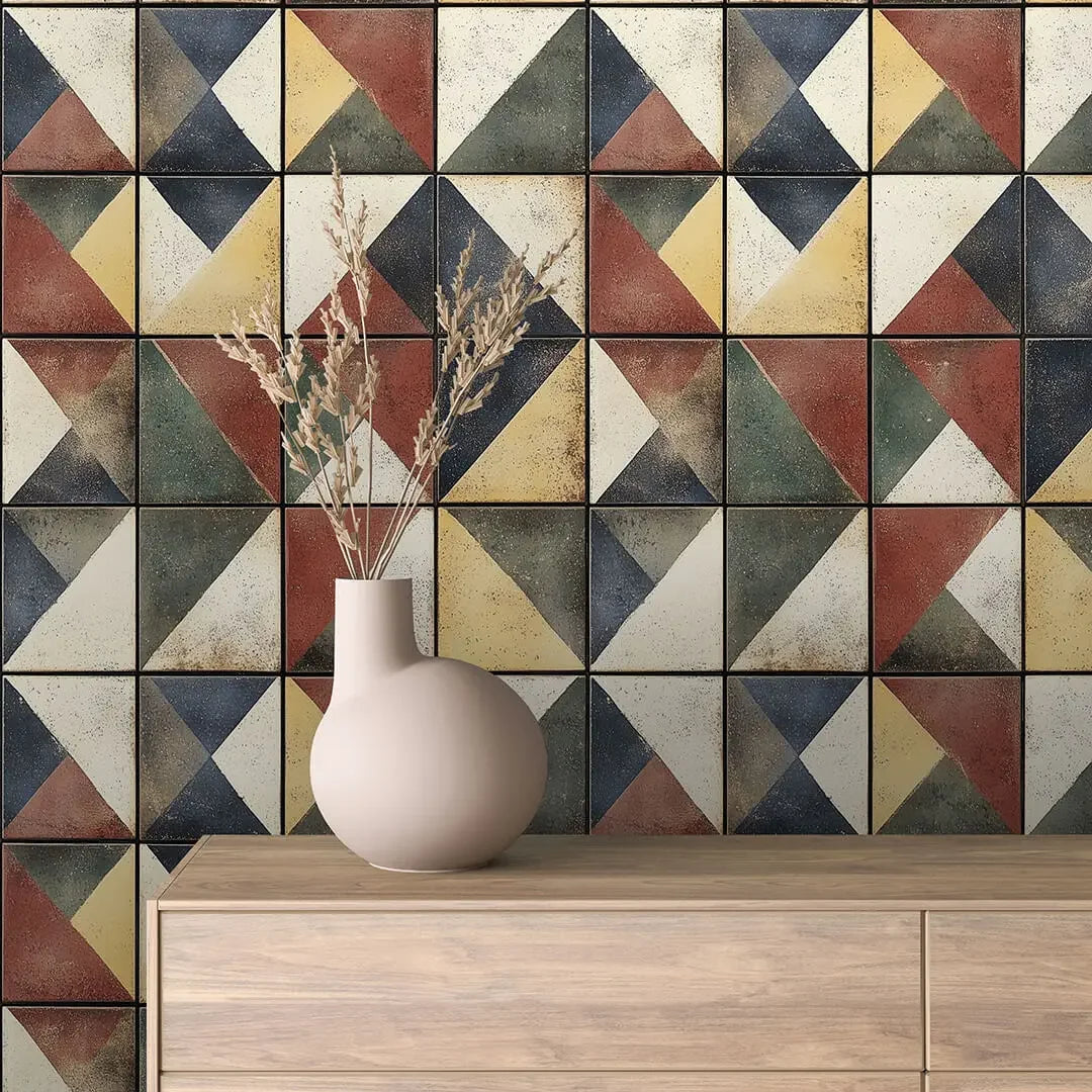 artisan compass geometric mosaic - wallcreatives