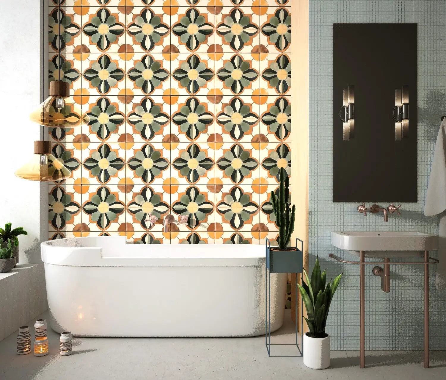 Seville Garden Artisan Tile WallCreatives