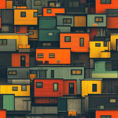 Geometric Urban Village - WallCreatives