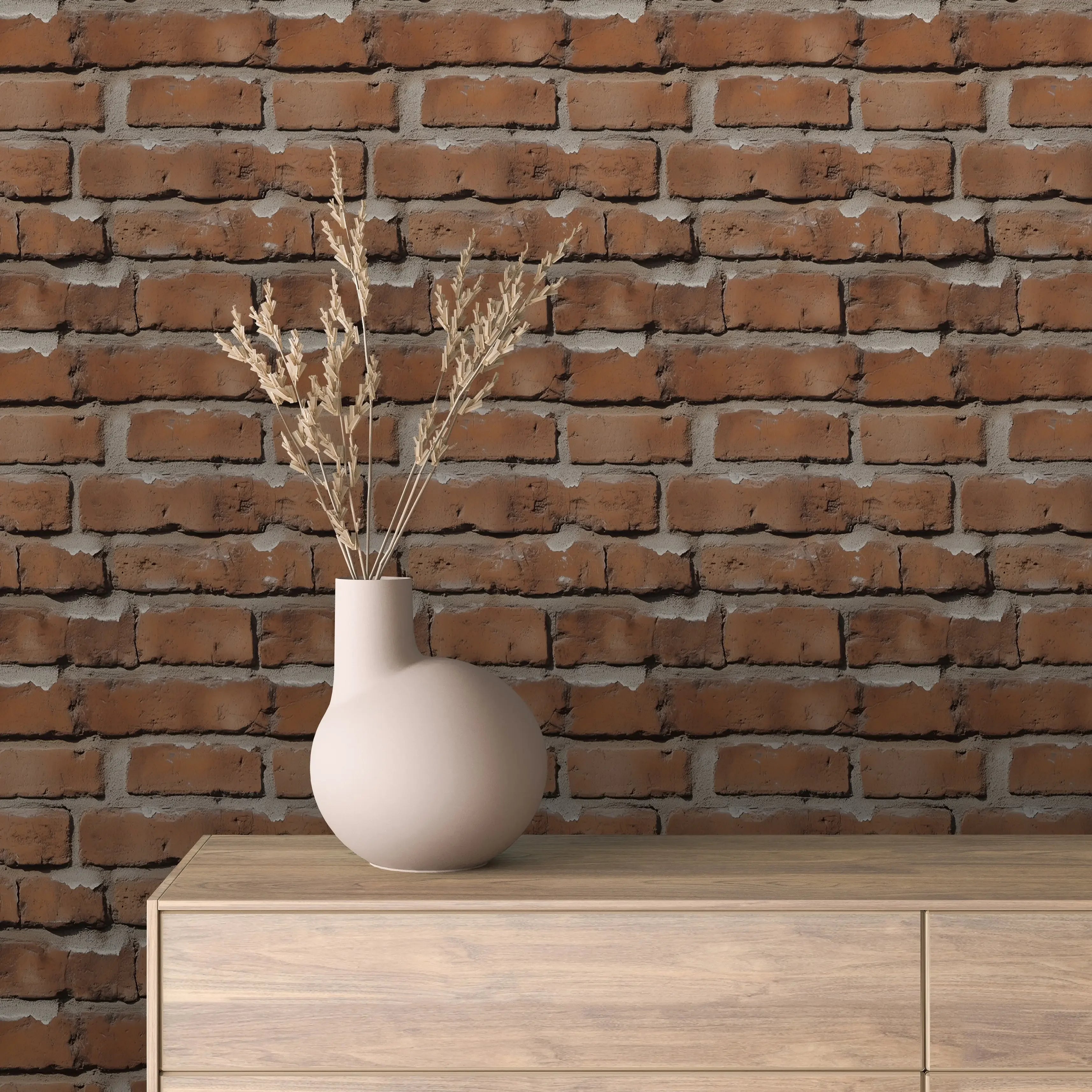 Reclaimed Red Brick Charm - WallCreatives