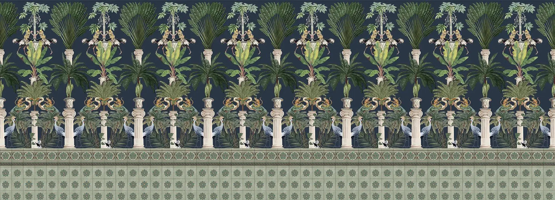 Tropical columns (dark) Wallpaper Vladila