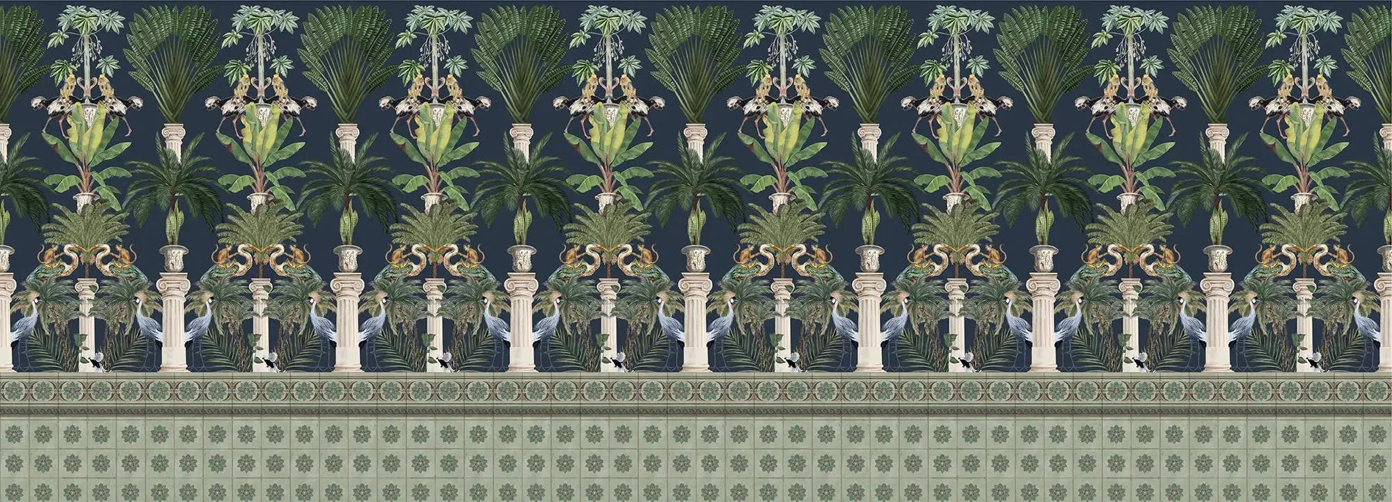 Tropical columns (dark) Wallpaper Vladila