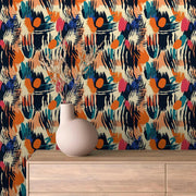 Dynamic Brushwork Abstract Mural - WallCreatives