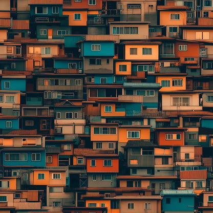 Stacked Cityscape Mural - WallCreatives