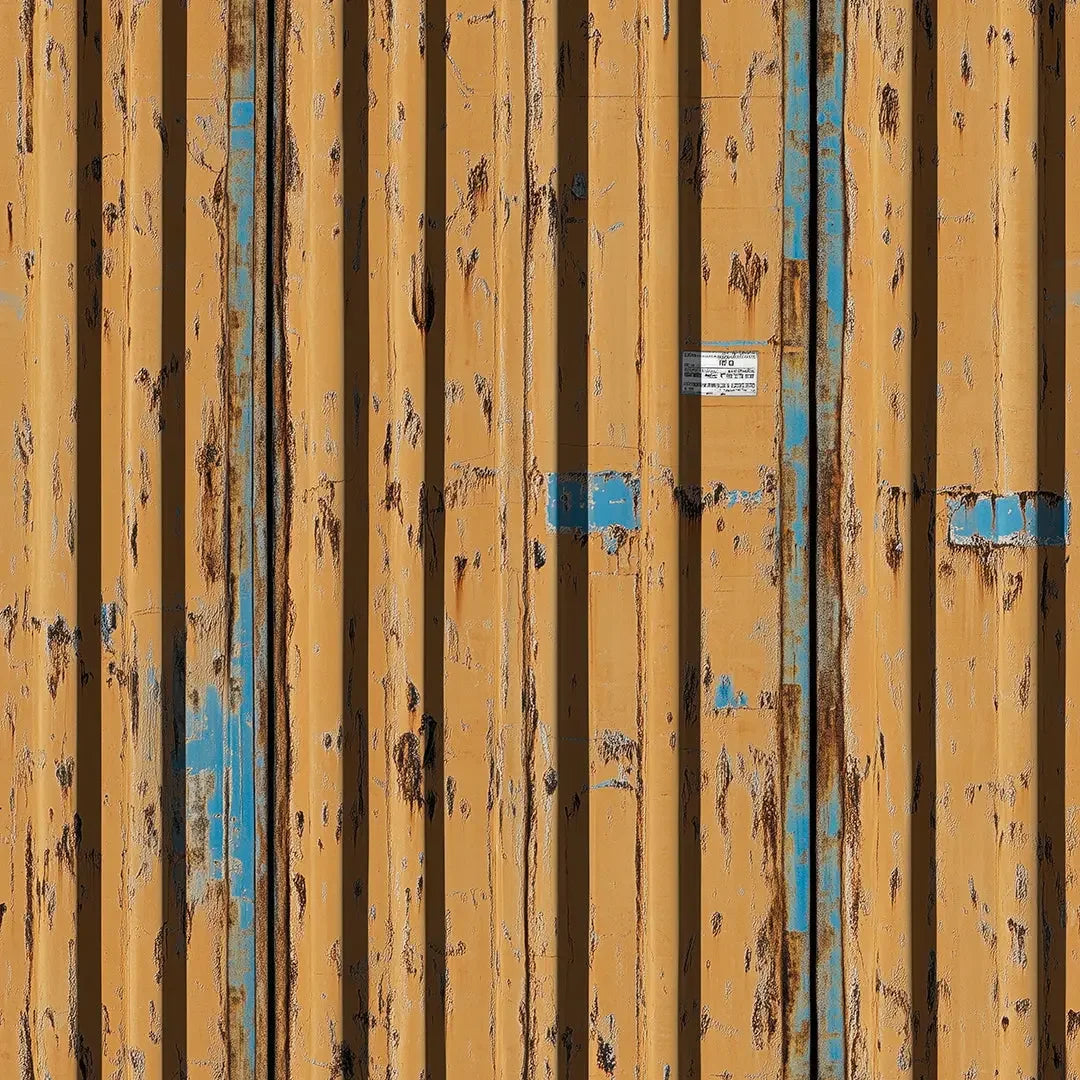 Industrial Harbor Gold Mural - WallCreatives