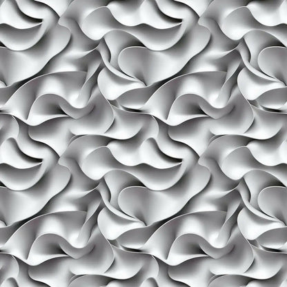 White Silk Flow Wallpaper - WallCreatives