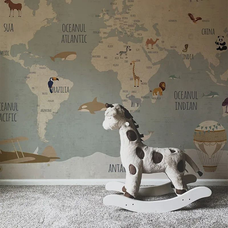 Vintage travel map Wallpaper Vladila