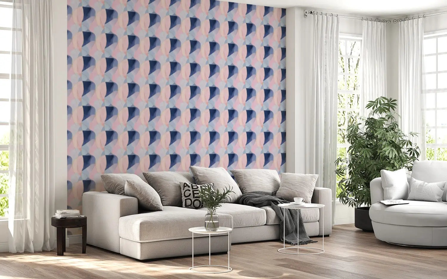 Gilded Pastel Serenity WallCreatives