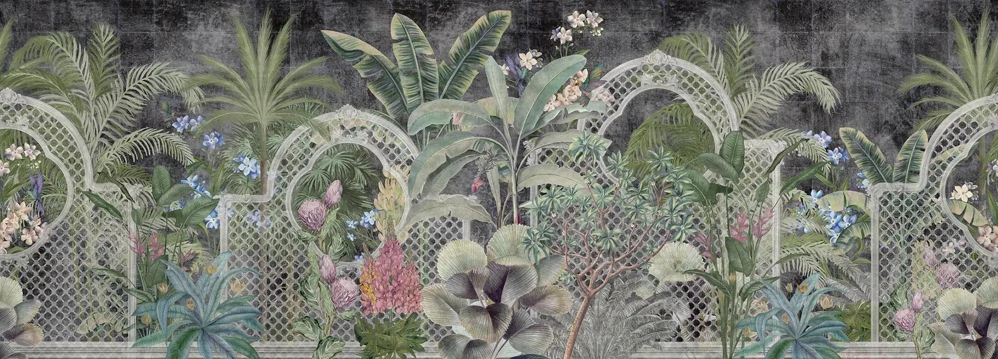 Verdant Mosaic (dark) Wallpaper Vladila
