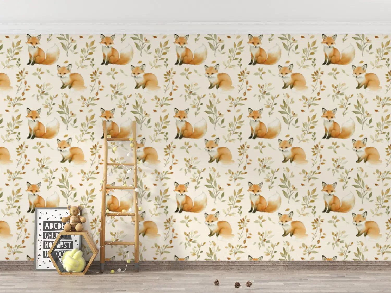 Whimsical Woodland Fox Trot WallCreatives