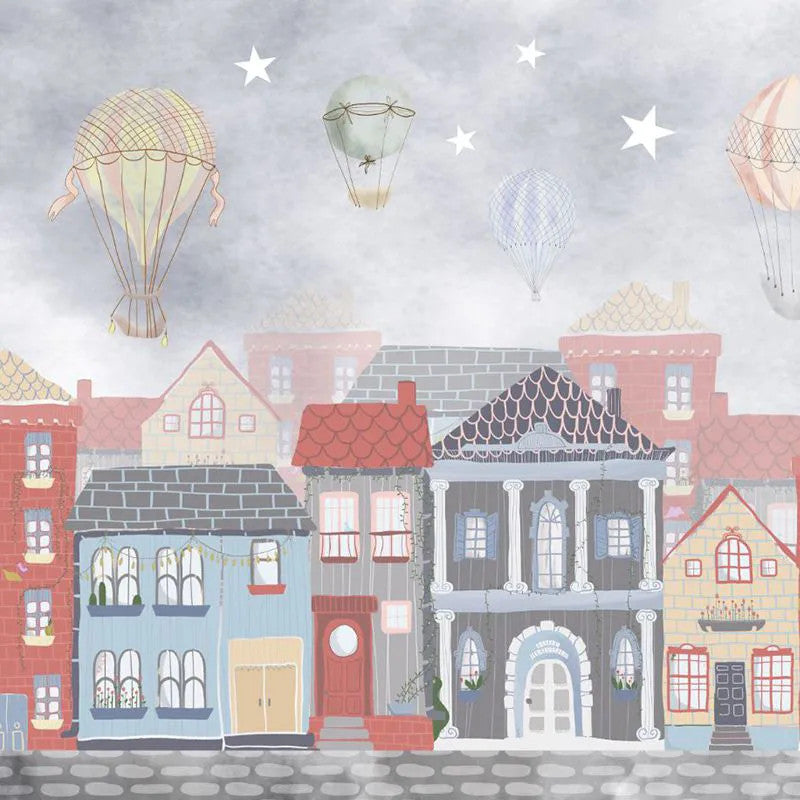 Blue Joyous Neighbourhood Wallpaper Vladila