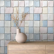 Artisan Pastel Block Mosaic - WallCreatives