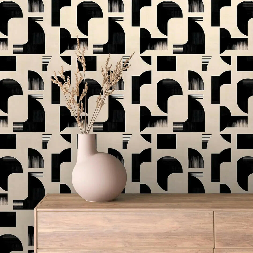 Abstract Rhythm in Monochrome - WallCreatives