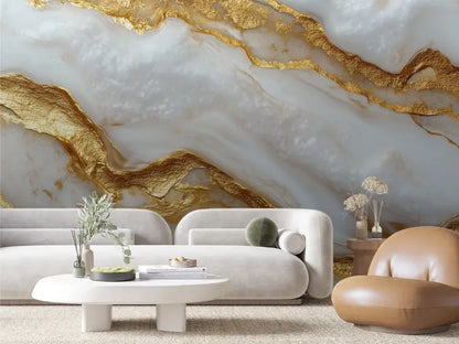 Ethereal Gold Rift Wallpaper - WallCreatives