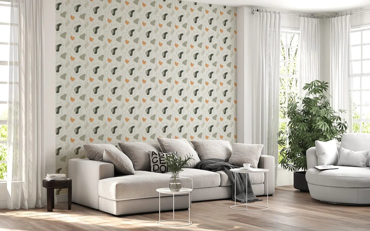 Calm Contours Earthy Abstract WallCreatives