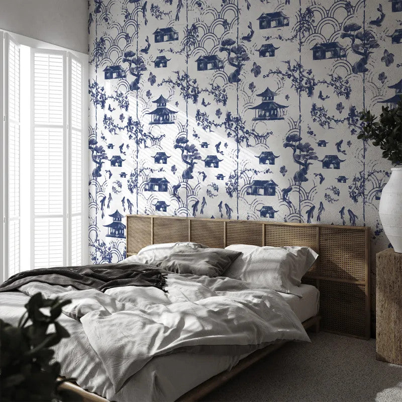 Blue Imari Wallpaper Vladila