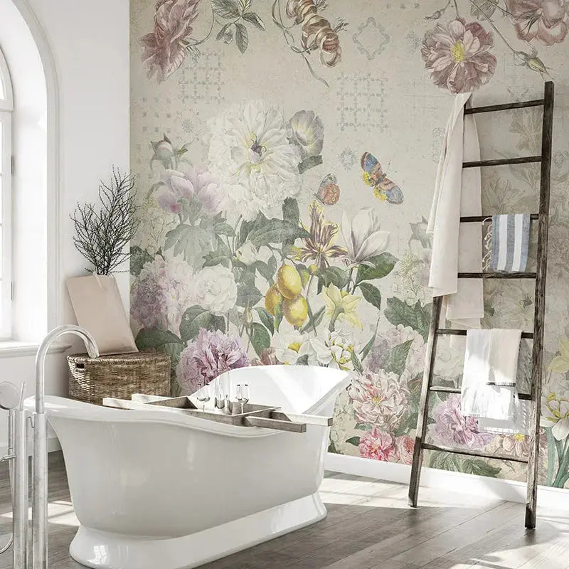 Flutter Of Wings Cream Wallpaper Vladila
