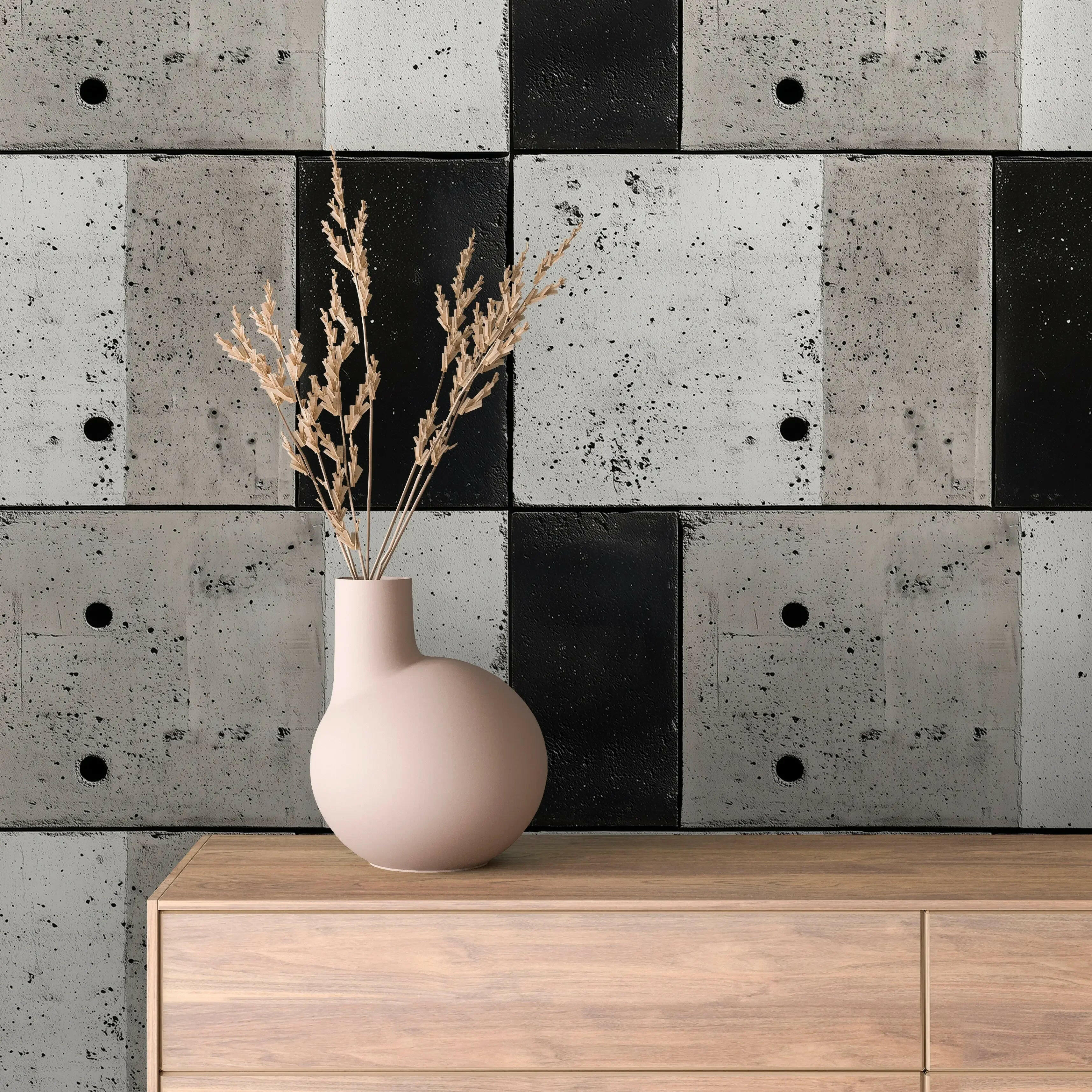 Industrial Concrete Blockwork - WallCreatives