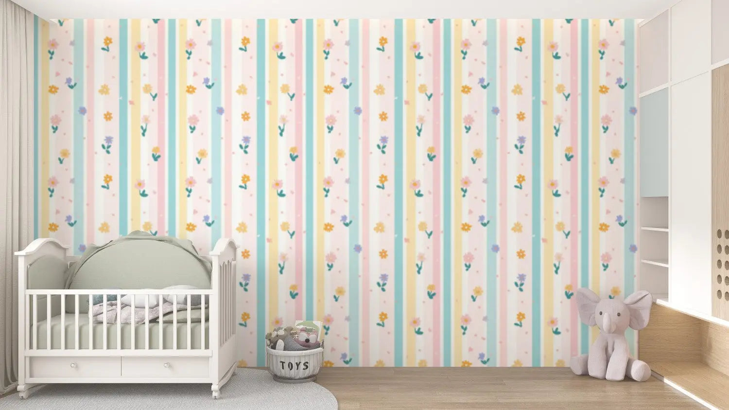 Pastel Petal Parade Wallpaper WallCreatives