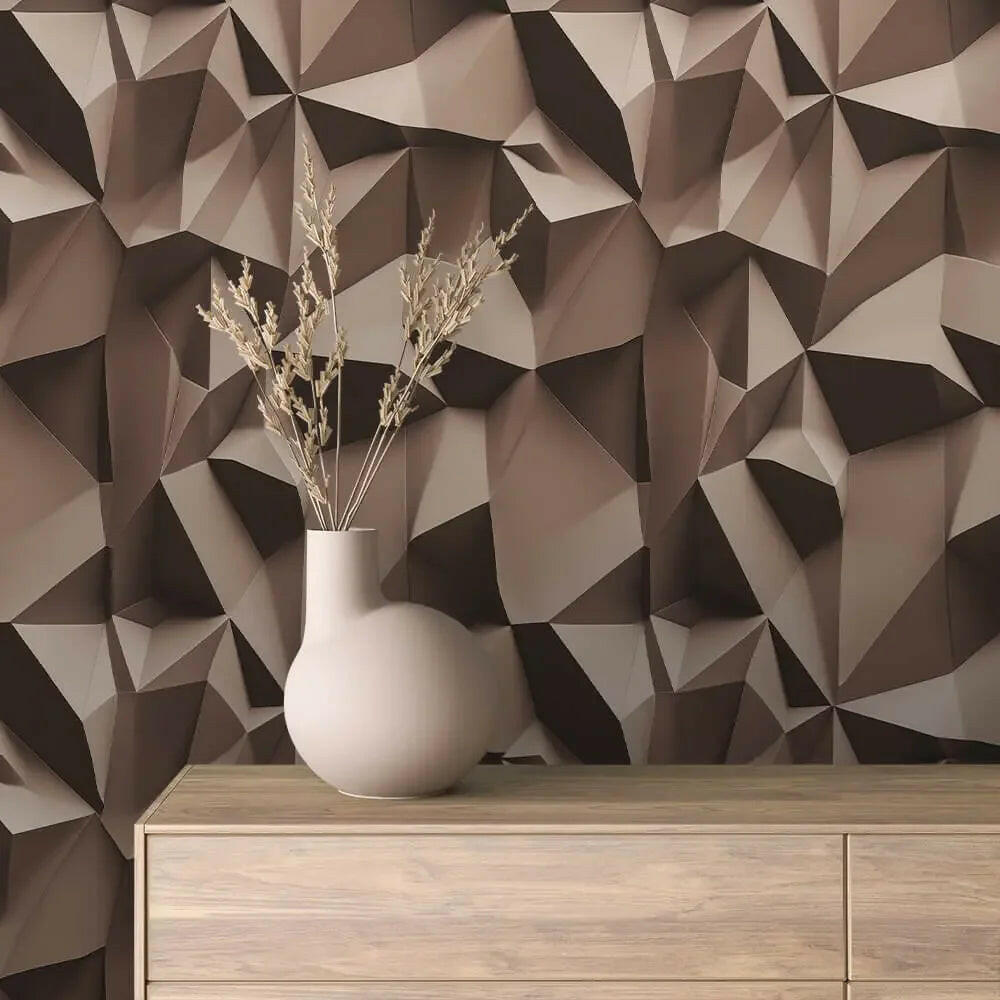 Sculptural Earth Folds Wallpaper - WallCreatives