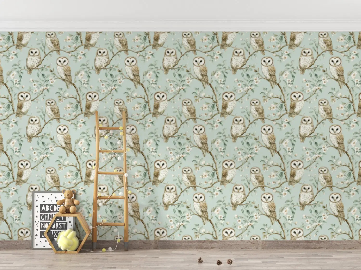 Enchanted Owl Grove Toile WallCreatives