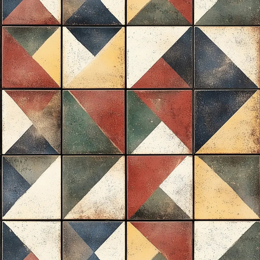 artisan compass geometric mosaic - wallcreatives