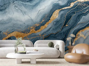 Golden River Through Midnight Stone - WallCreatives