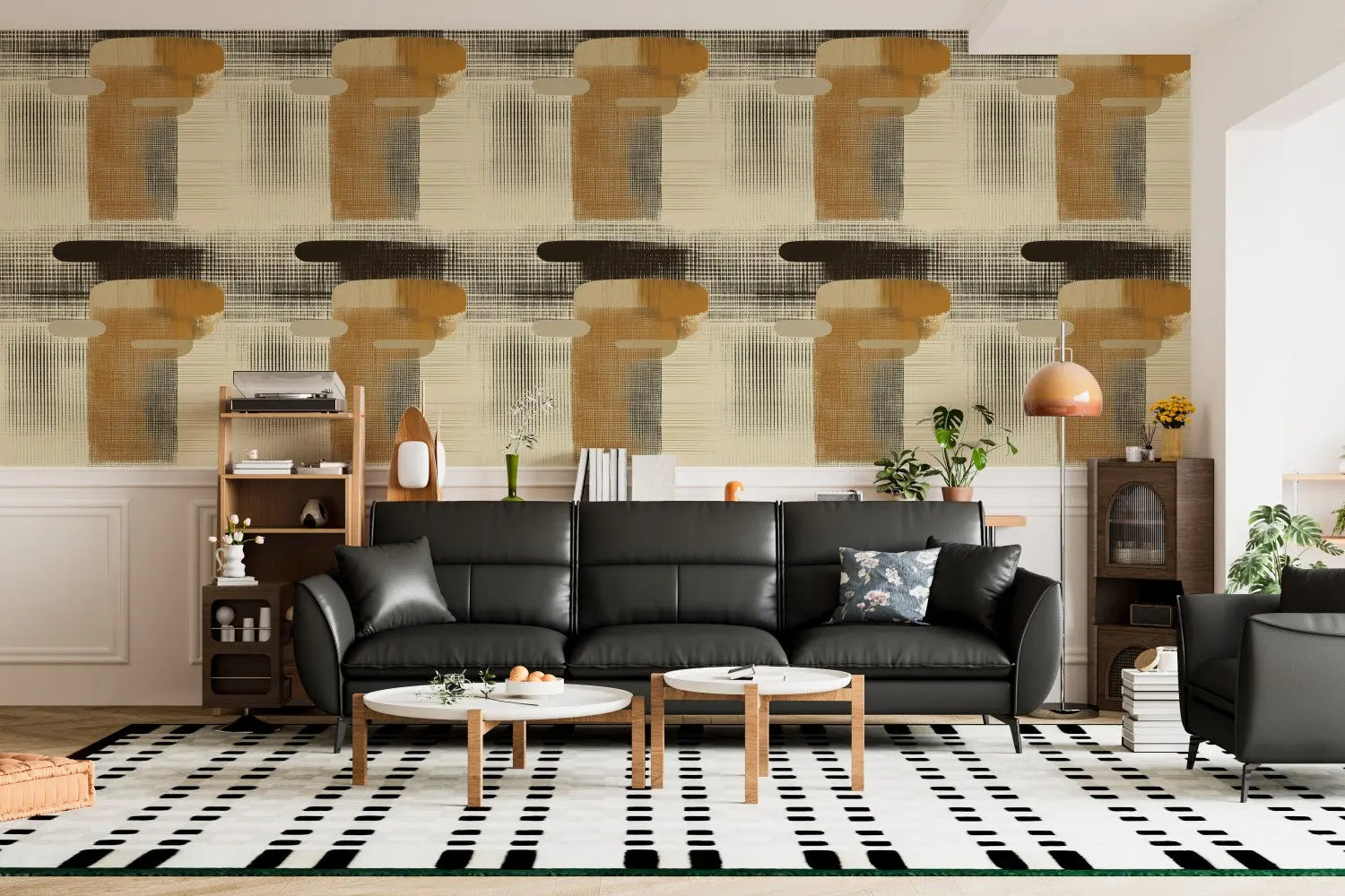 Earthen Gridwork Tapestry WallCreatives