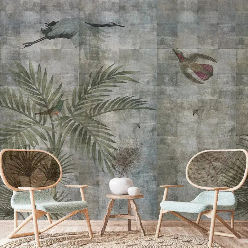 Birds and grunge Wallpaper Vladila
