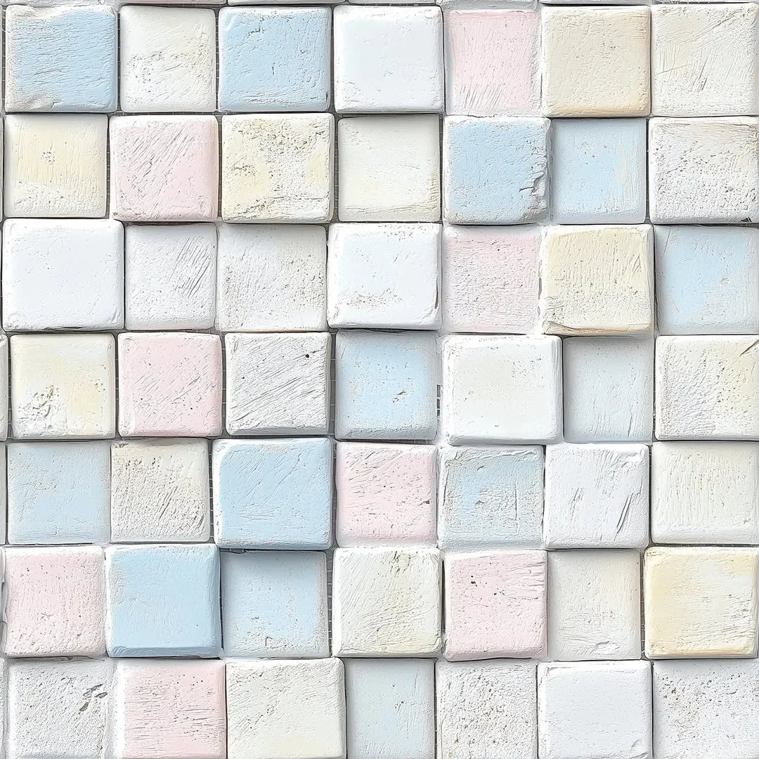 Serene Sugar Cube Mosaic - WallCreatives