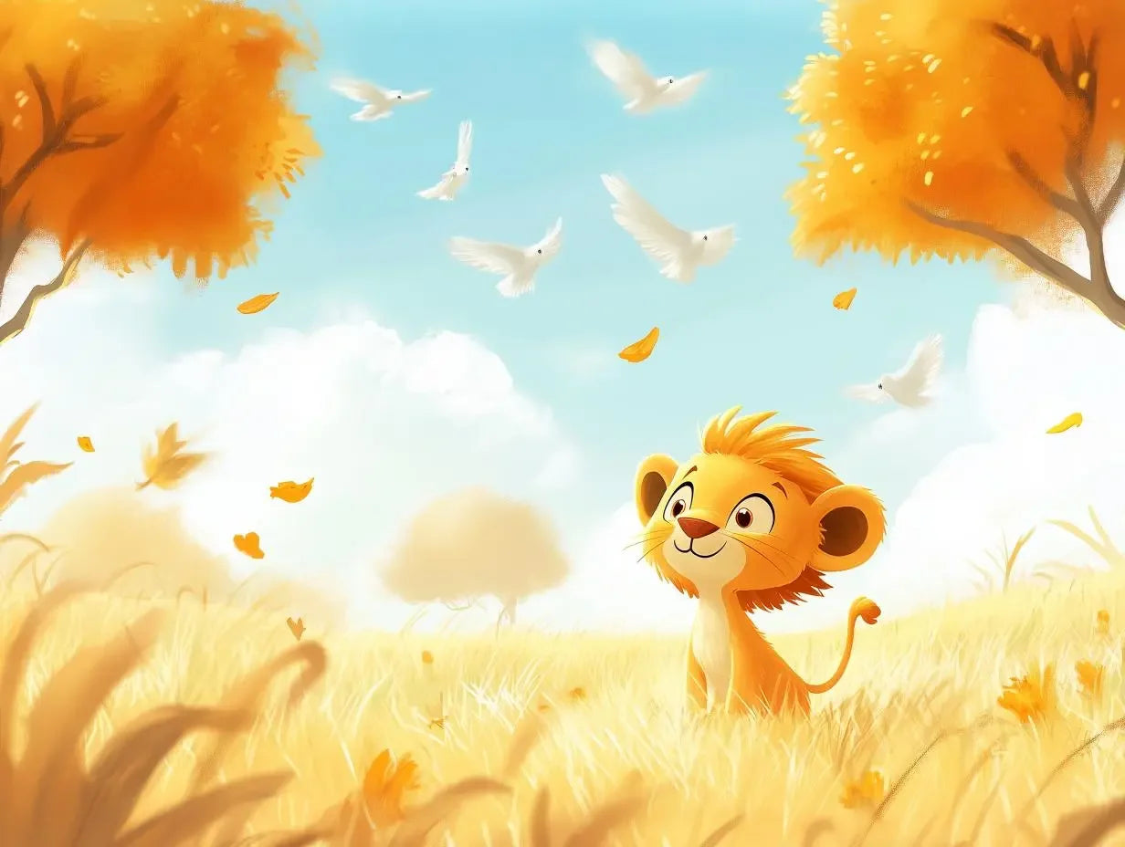 Golden Lion's Autumn Day - WallCreatives