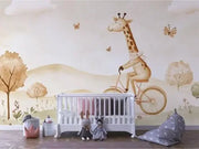 Giraffe's Gentle Afternoon Ride - WallCreatives