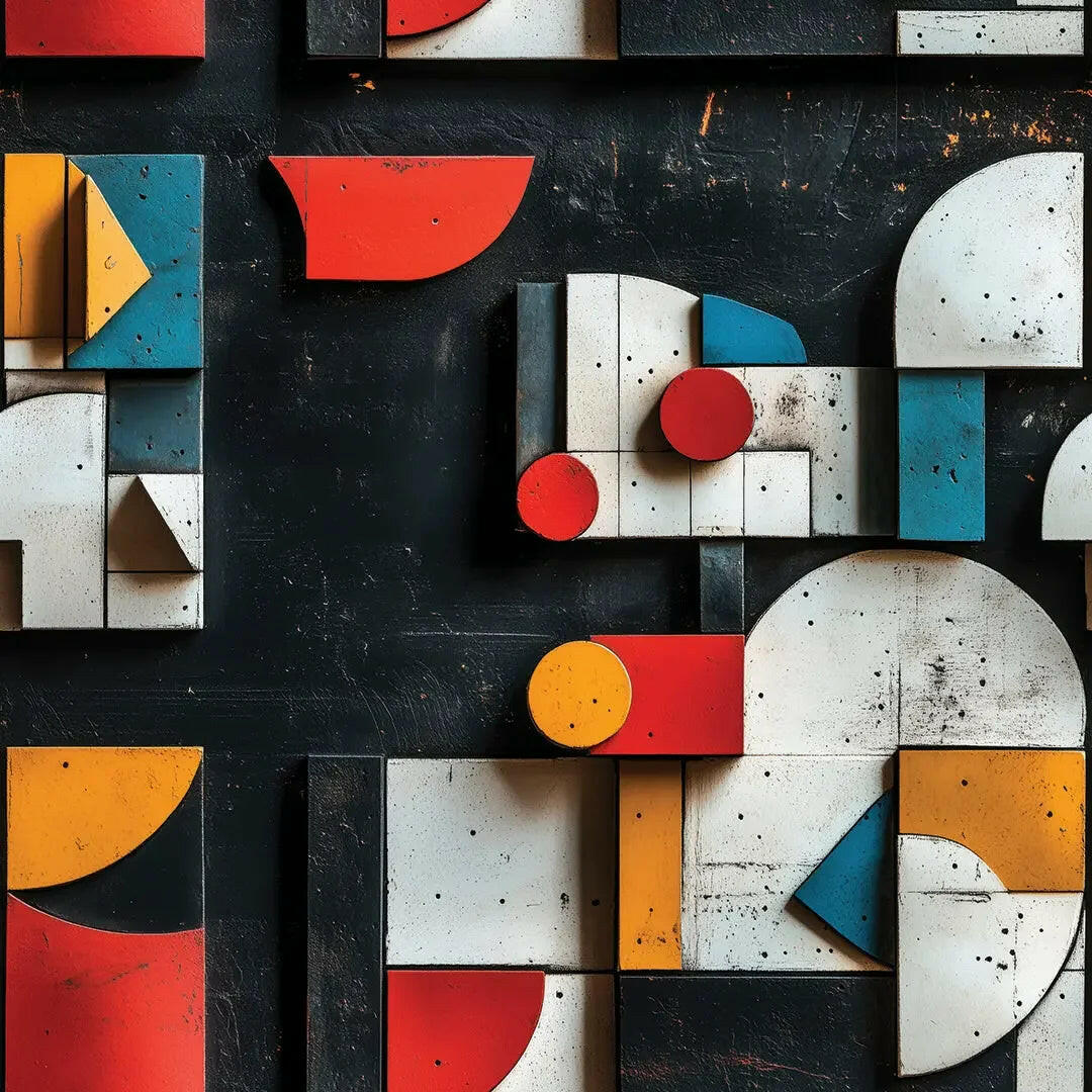 Bauhaus Blocks Composition - WallCreatives