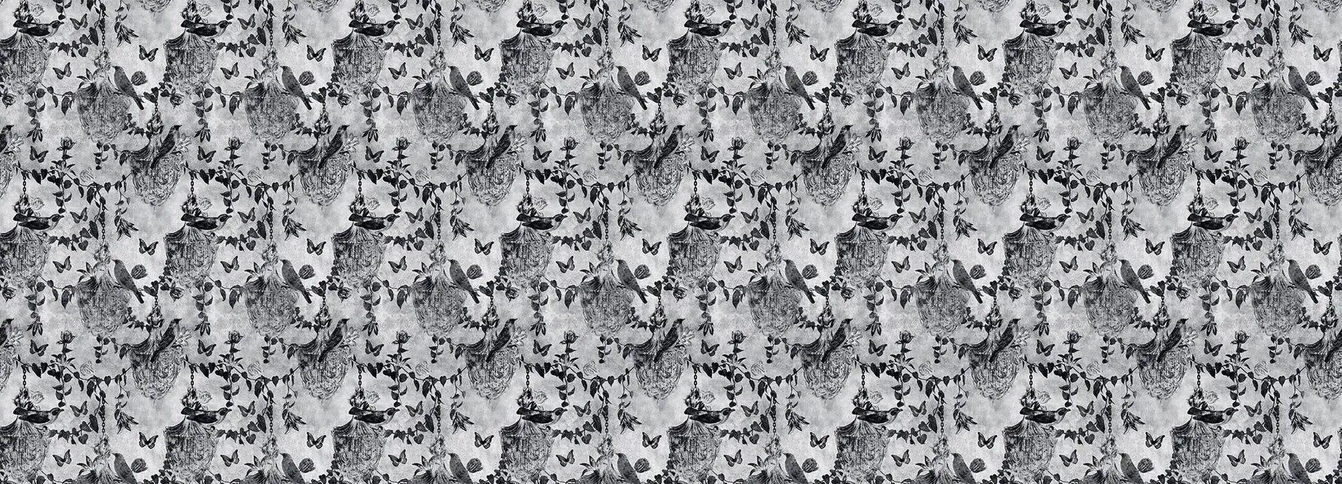 Majestic Memoir in White Wallpaper Vladila