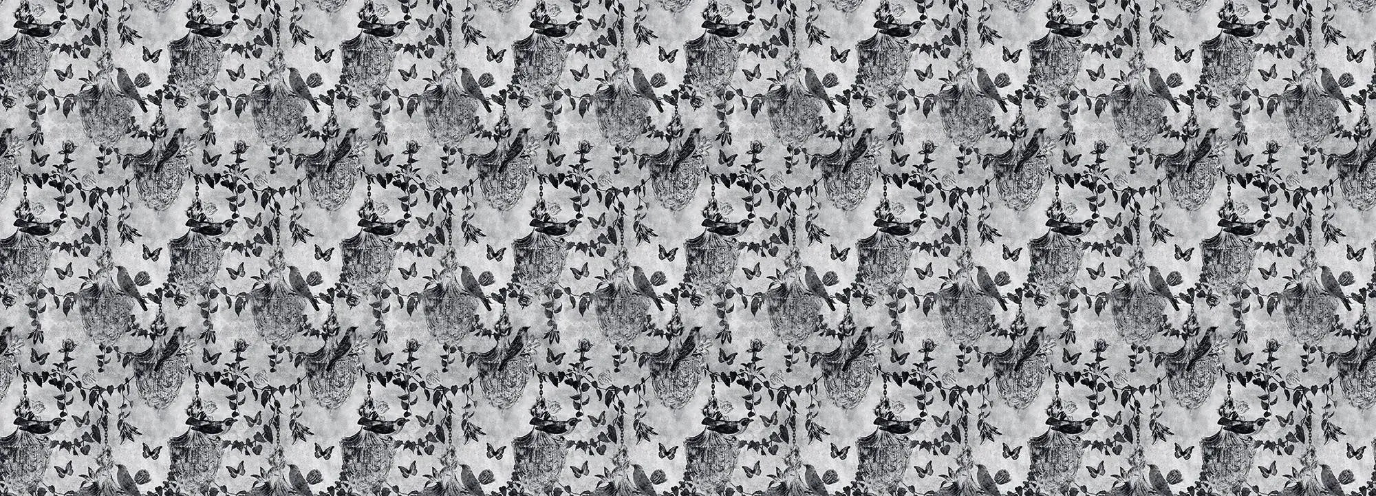 Majestic Memoir in White Wallpaper Vladila