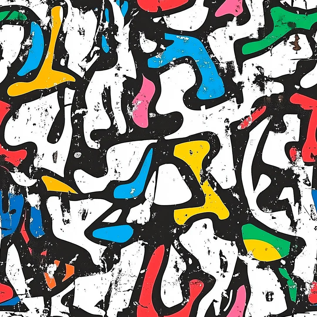urban rhapsody abstract mural - wallcreatives