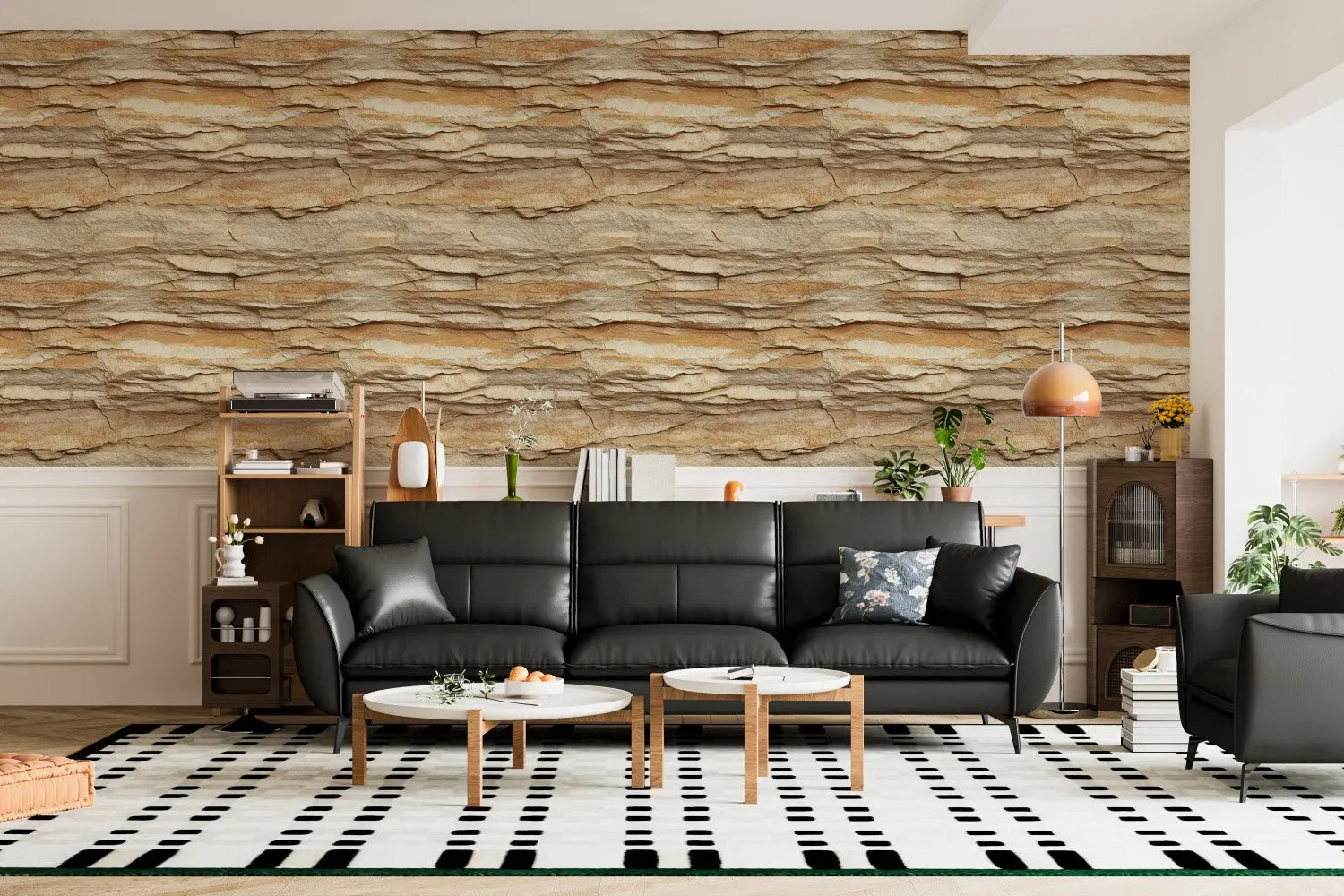 Golden Earth Strata Mural WallCreatives