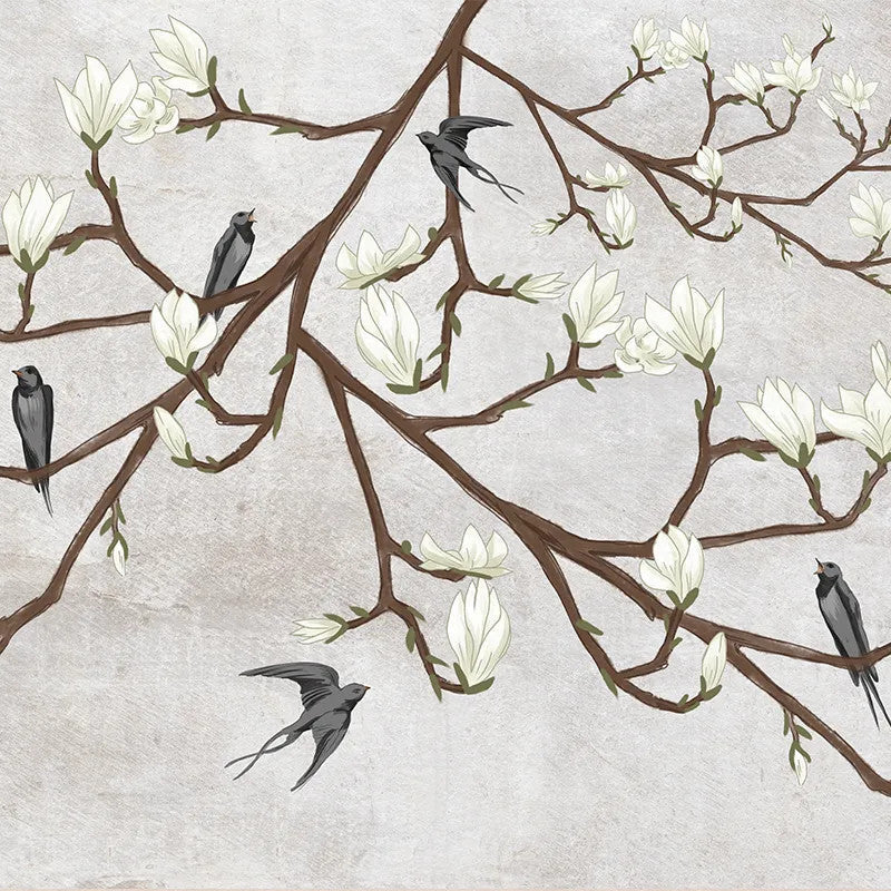 The Land of the Swallows grey Wallpaper Vladila