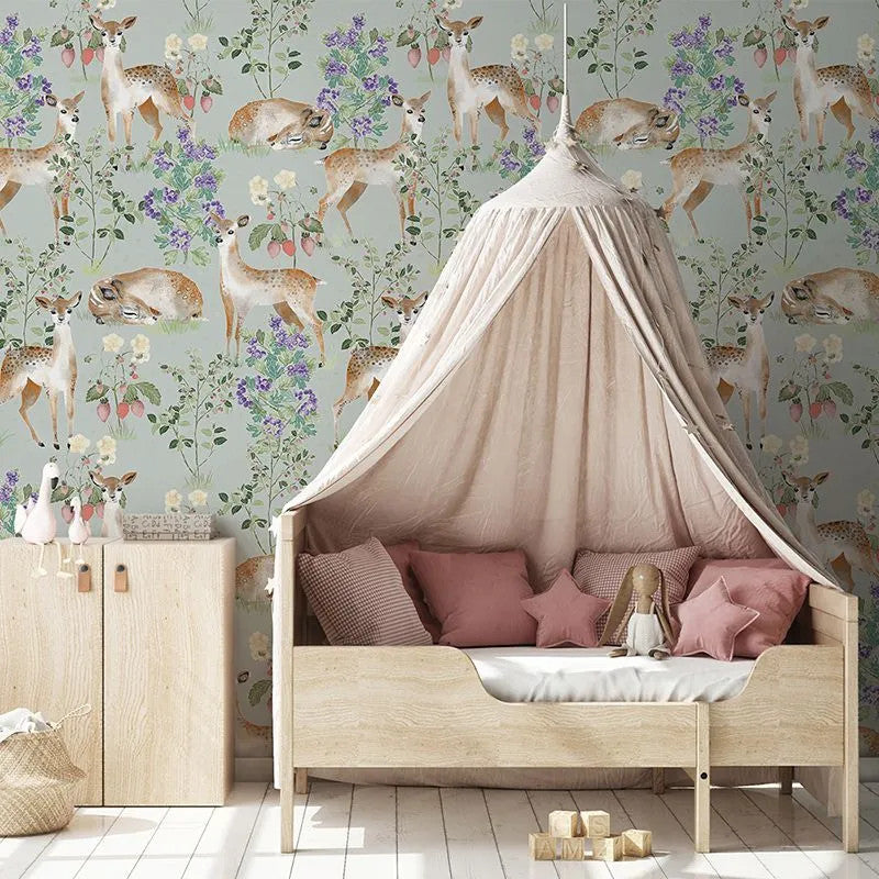 Anca's Fawn In Green Wallpaper Vladila