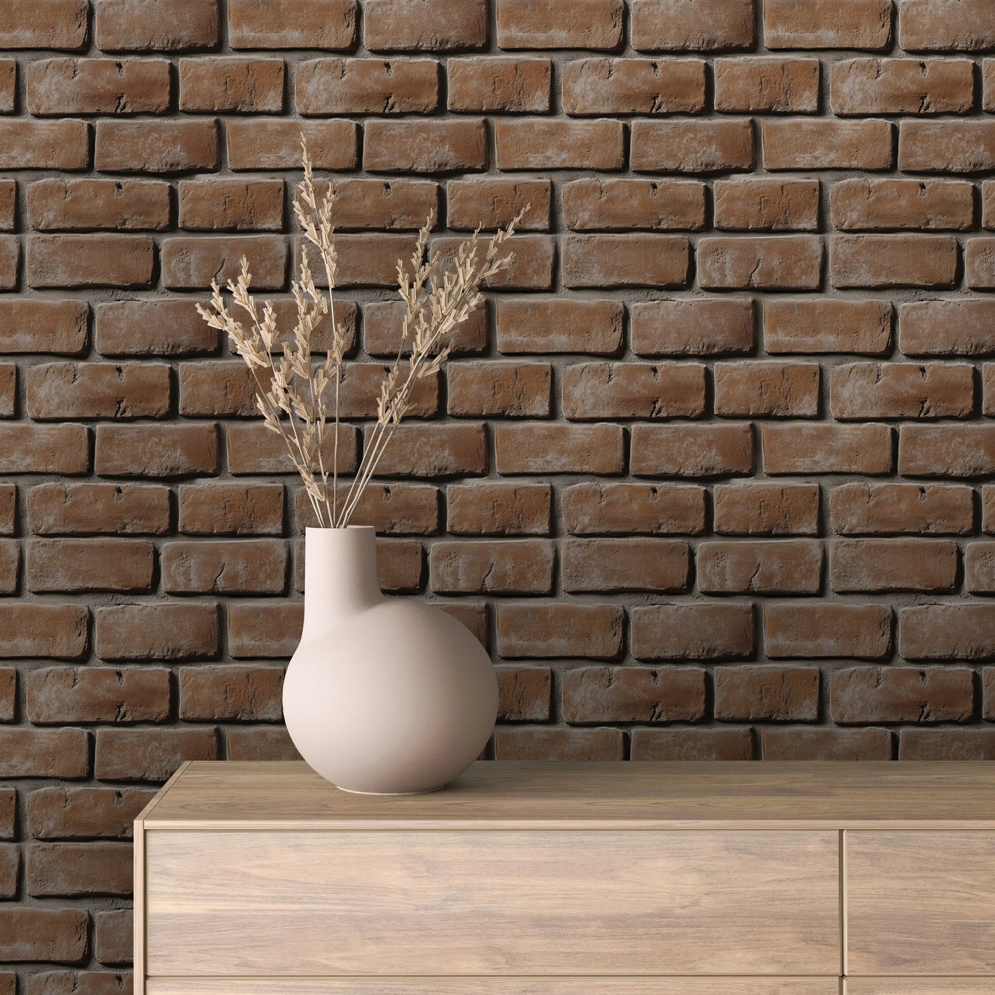 heritage brownstone brick wall - wallcreatives