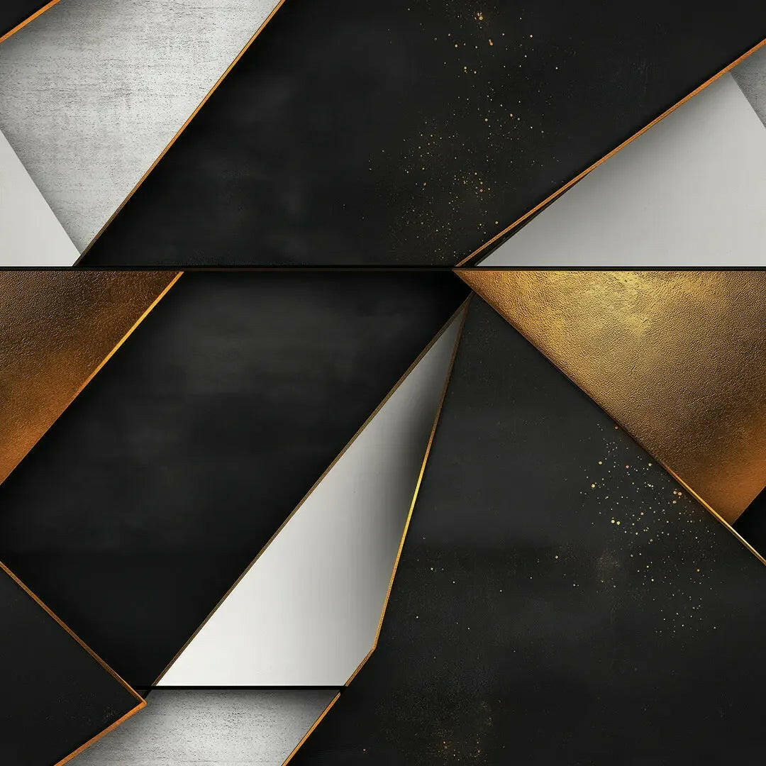 Opulent Onyx & Gold Forms - WallCreatives