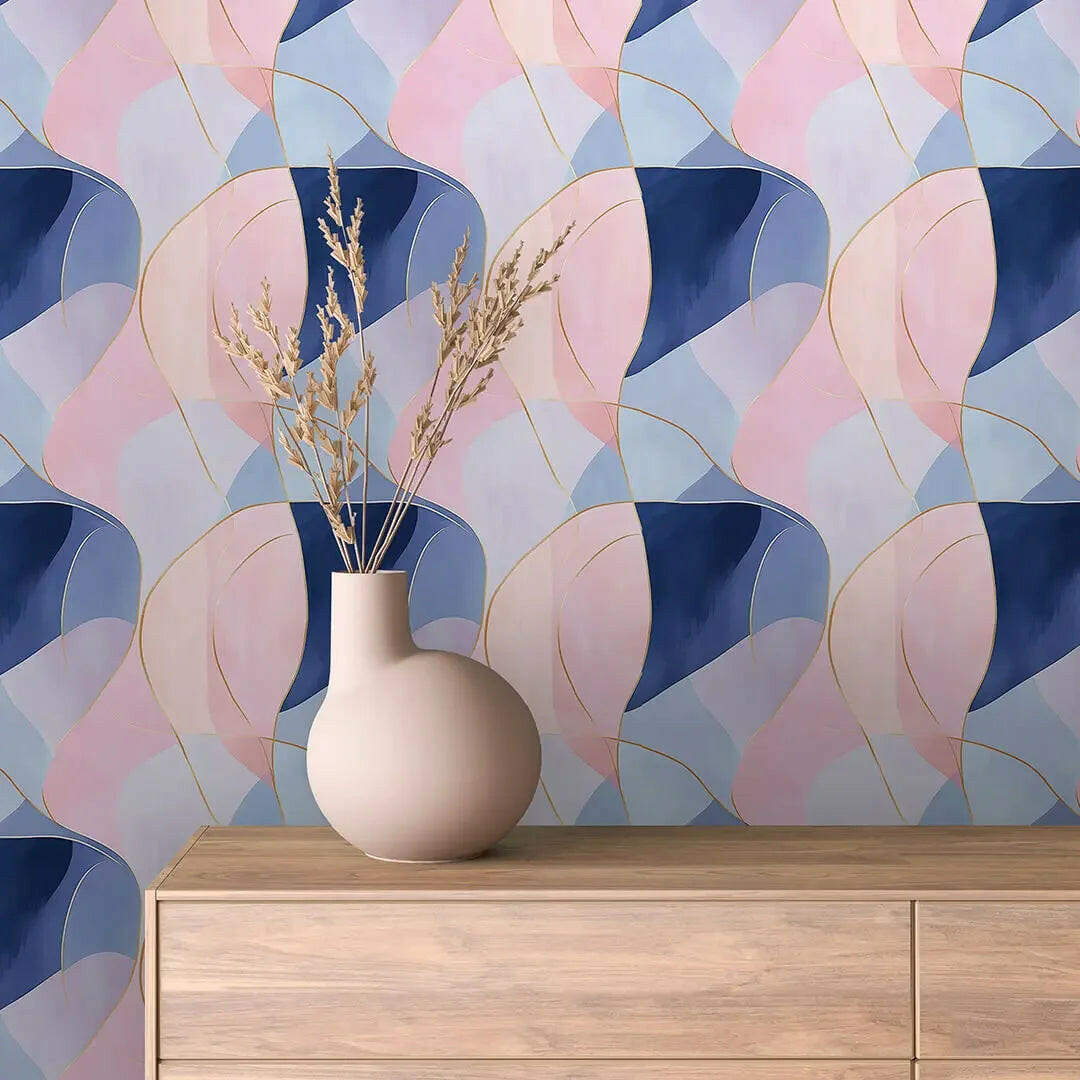 Gilded Pastel Serenity - WallCreatives