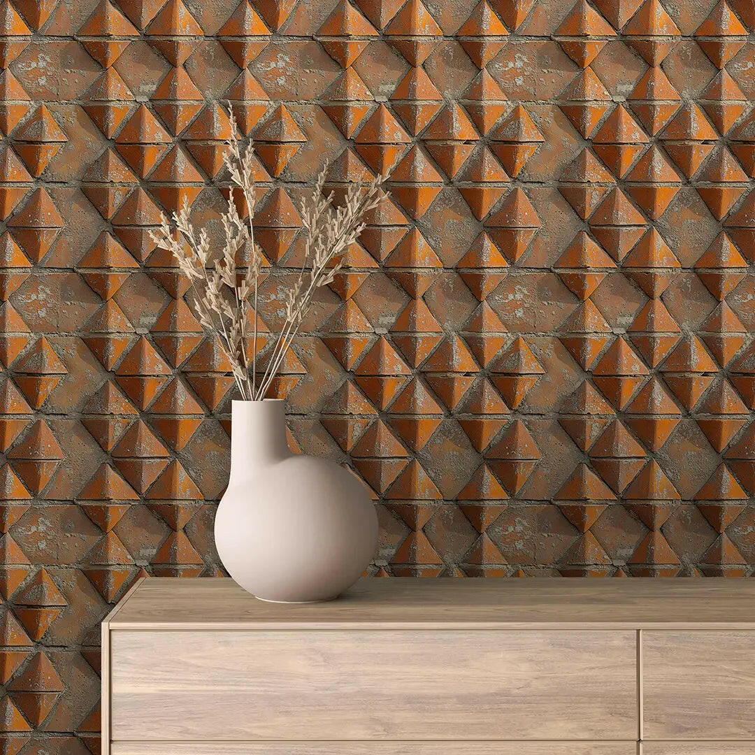 Earthen Pyramid Grid - WallCreatives