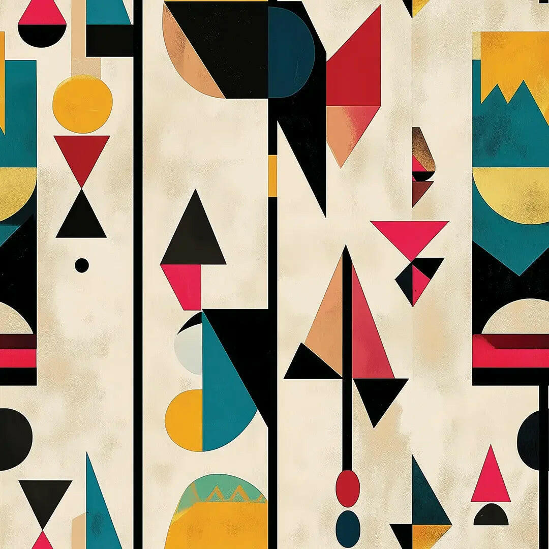Mid-Century Geometric Totems - WallCreatives
