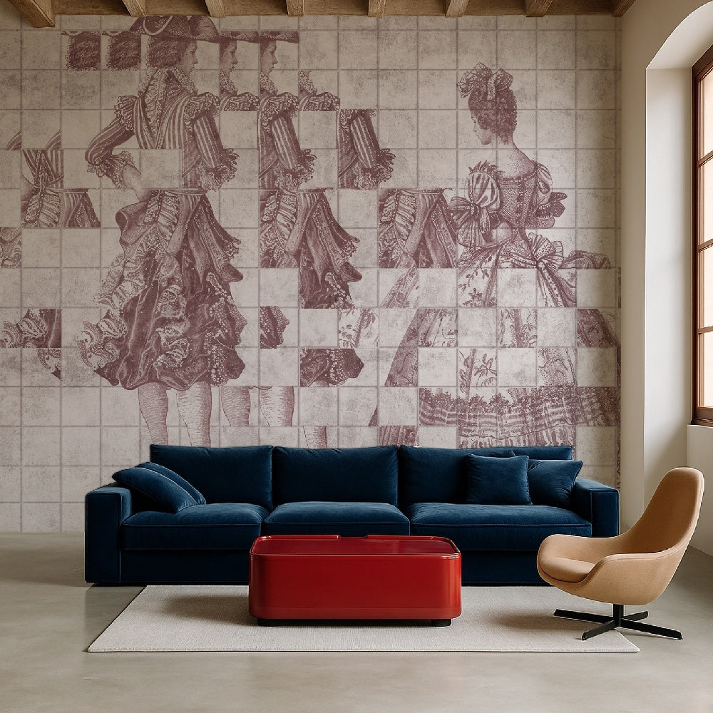 Tapet Decadent Fragments rose WallCreatives