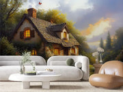 Sunset Cottage Meadow - WallCreatives
