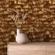 Golden Thatch Weave Wallpaper - WallCreatives