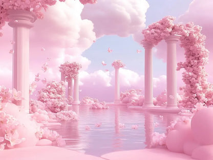 Hellenic Blush Blossom Sanctuary - WallCreatives